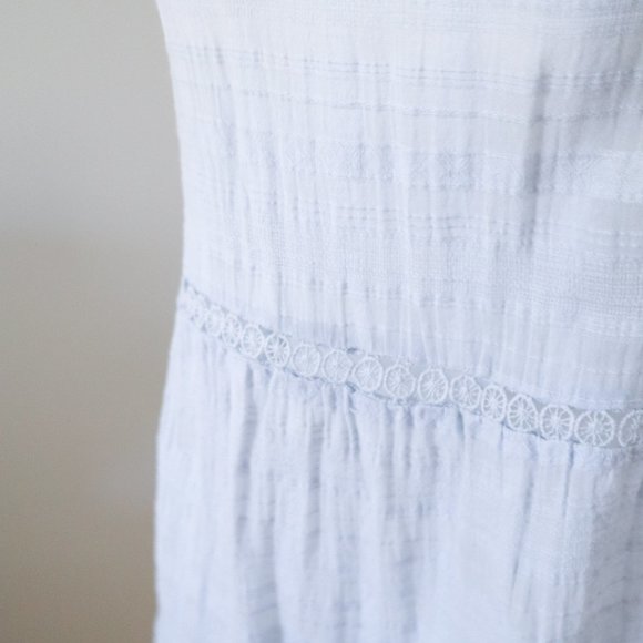 LOFT Light Blue Crochet Detail Sleeveless Top XS - Picture 3 of 4